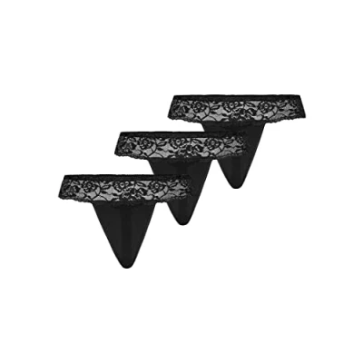Afbeelding van Teyli 3 PACK String, Dames, Maat: XL, Black