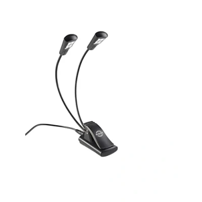 Afbeelding van Konig &amp; Meyer 12245 FlexLight lessenaarlamp met dubbele LED arm (2x1700 lux), adapter