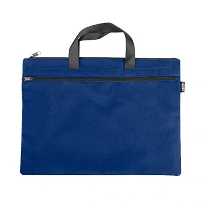 Afbeelding van Kantoordocumententas, heren aktetas File Case Draagbare A4 bestand Rits Tas Blauw 1 Stuk (Blauw)