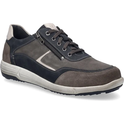 Afbeelding van Josef Seibel Enrico Sneakers laag, Heren, Maat: 43, Asphalt multi Leer