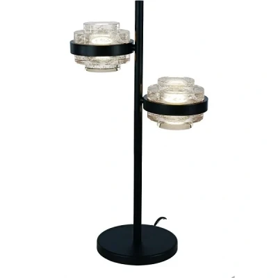 Afbeelding van Moderne Design Tafellamp 2 Lichts Transparant Dynasty