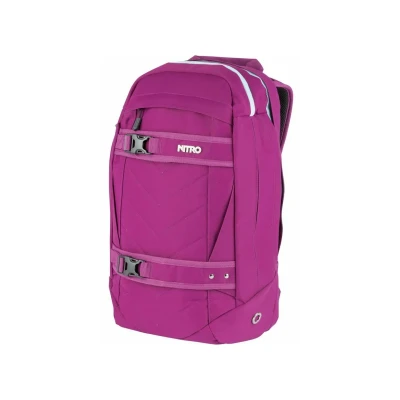 Afbeelding van Nitro Aerial rugzak, multifunctionele schoolrugzak, dagrugzak, schooltas, schoolrugzak met draagsysteem voor skateboards, 27 l, Grateful Pink (violet) 878055 081