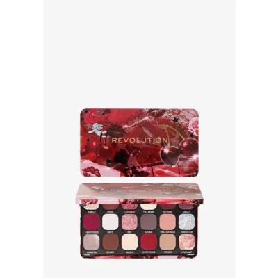 Afbeelding van Revolution Beauty, Forever Flawless Oogschaduw Palet, 18 Gepigmenteerde Matte &amp; Glanzende Kleuren, Vegan Dierproefvrij, Cherry Rebel