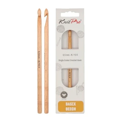 Afbeelding van Knitpro basix (6,50 mm) berkenhaakhaak 1 Stuk