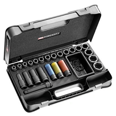 Afbeelding van Facom set van 23 lange en korte impactdoppen 1/2&quot; 10 32mm NS.550BPB