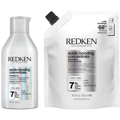 Afbeelding van Redken Acidic Bonding Concentrate Shampoo 300ml + Refill Pouch 500ml bundel/set/pakket