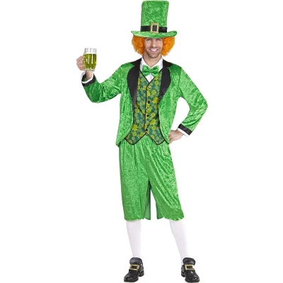 Afbeelding van Widmann Landen Thema Kostuum Leprechaun St. Patricksday Kabouter Man Groen Medium Carnavalskleding Verkleedkleding