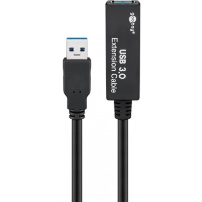 Afbeelding van Actieve USB verlengkabel 5 meter 3.0 (Koperen kern, Daisy chaining tot 10 meter)
