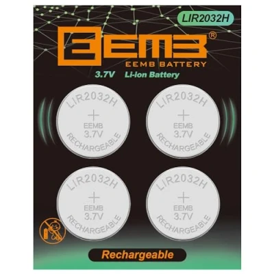 Afbeelding van EEMB LIR2032H oplaadbare batterij met 4 STUKS 3.7V lithium ion knoopcelbatterijen 70mAh kan ML2032 vervangen voor horloge afstandsbediening in de auto(4)