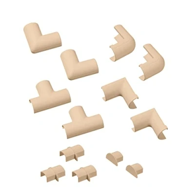 Afbeelding van D Line accessoirepakket voor kabelgoten van 20 x 10 mm, verberg kabels langs verschillende hoeken, gebruik met stukken mm (B) (H) magnolia