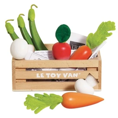 Afbeelding van Groenten in houten kratje 5 a day (10 delig)