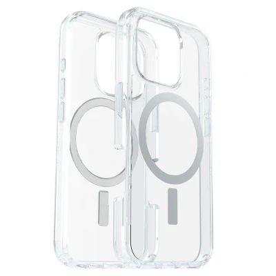 Afbeelding van OtterBox Symmetry Hoesje Geschikt voor Apple iPhone 16 Pro Back Cover met Magneet Compatibel MagSafe Duurzaam Transparant
