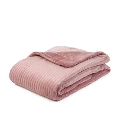 Afbeelding van Gözze Zacht, knuffeldeken, corduroy look, 1620 g/stück, 150 x 200 cm Dusty Pink