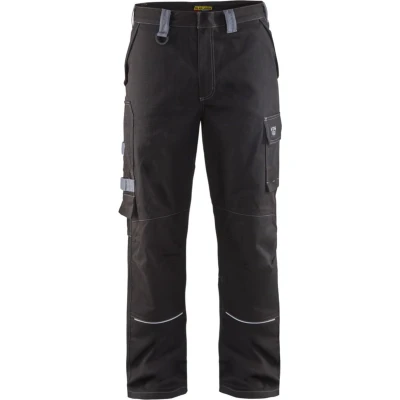 Afbeelding van Blaklader Vlamvertragende werkbroek 1561 1516 Zwart/Grijs C56