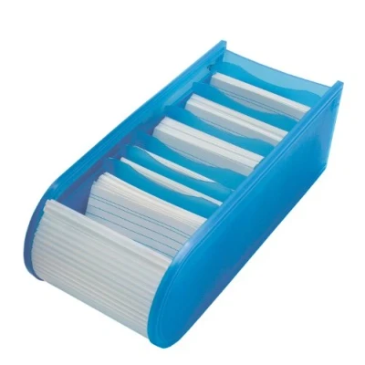 Afbeelding van Werner Dorsch Wedo 2508003 Leerkaart, indexbox (A8 gevuld, rolsluiting) blauw