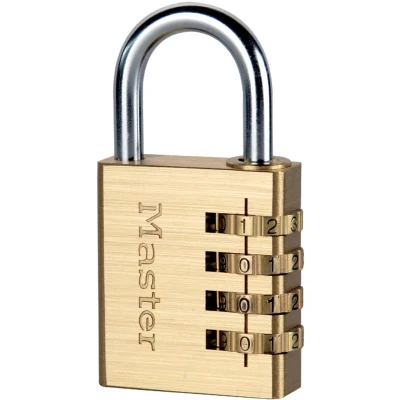 Afbeelding van Hangslot Master Lock combinatieslot messing 40mm