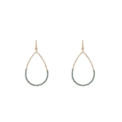 Afbeelding van Day&amp;Eve by Go Dutch Label Oorhangers Elegant Beads Drop Forest Green