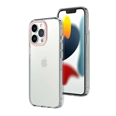 Afbeelding van RHINOSHIELD Crystal Clear Case Compatible with [iPhone 13 Pro Max] Advanced Yellowing Resistance, High Transparency, Protective and Customizable Phone Blush Pink Camera Ring