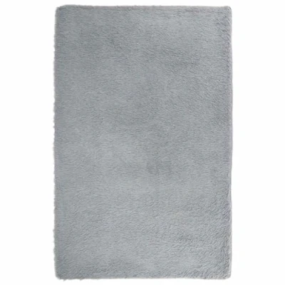 Afbeelding van vidaXL Vloerkleed hoogpolig 130x200 cm polyester lichtgrijs