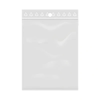 Afbeelding van Set van 100 hersluitbare zakjes met ritssluiting, transparant, voor levensmiddelen, sieraden, accessoires, formaat 7 x 10 cm