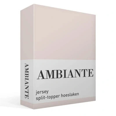 Afbeelding van Hoeslaken Lits Jumeaux 180x200 Ambiante Jersey Zand 2 Persoons