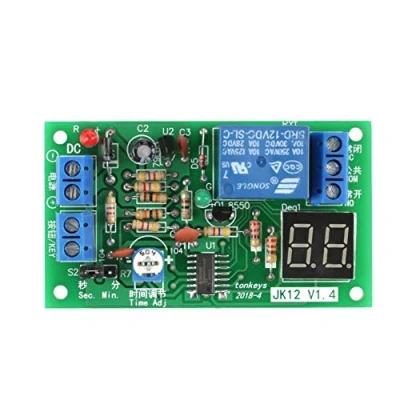 Afbeelding van 1 stuk DC 12V LED display countdown timer instelbaar schakelmodule relais aan /uitschakelaar module schakelaarmodule