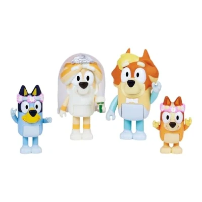 Afbeelding van Bluey Figuur 4pk speciale set Bruiloft (90268)
