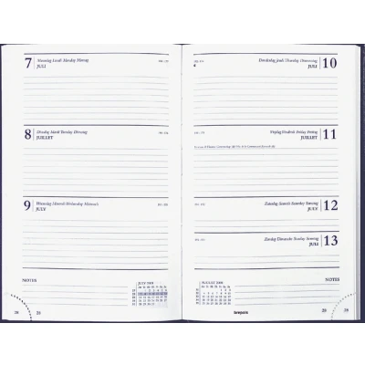 Afbeelding van Agenda 2024 Brepols Saturnus Lima 7dag/2pagina&#039;s blauw