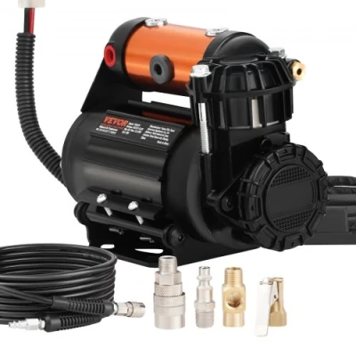 Afbeelding van VEVOR Automatische compressor met motor, 12 V, draagbaar, voor autobanden, 150 psi 3,5 CFM, thermische bescherming, luchtpomp, netsnoer, luchtslang, 3 m, het oppompen van vrachtwagens, SUV&#039;s