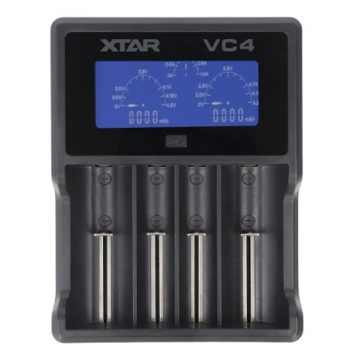 Afbeelding van 4 kanaals Li ion en NiMH LCD snellader met eenkanaals starter voor 18650, AA, AAA, C D