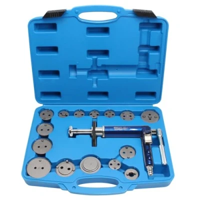 Afbeelding van CCLIFE 16 delige universele pneumatische remzuiger resetter Persluchtremzuiger gereedschap L/R met 15 adapters
