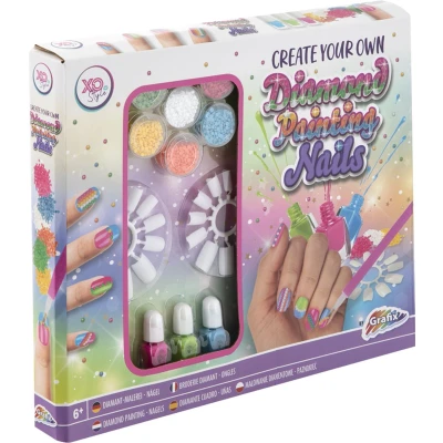 Afbeelding van Diamond painting Nagelstudio meisjes speelgoed Nagelsalon 6+ jaar Nagellak Set kinderen nagels
