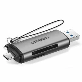 Afbeelding van USB C &amp; naar SD/MicroSD 5Gbps kaartlezer adapter van Ugreen.