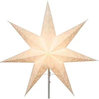 Afbeelding van Witte sterren kap Sensy voor staande lamp 54 cm