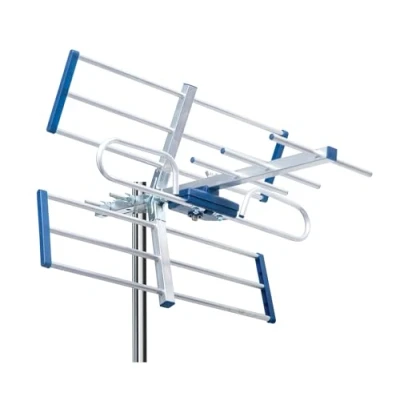 Afbeelding van EDISION YAGI 8db Digitale Terrestrische Antenne UHF 21 48, met 5G LTE cutoff, ideaal voor TV kanalen ontvangst DVB T/T2, 470 694Mhz, Lengte 47cm, LTE700, Blauw en Aluminium