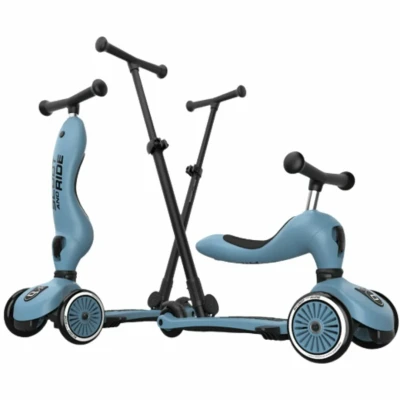 Afbeelding van Scoot and ride 2 in 1 loopfiets en step push go steel