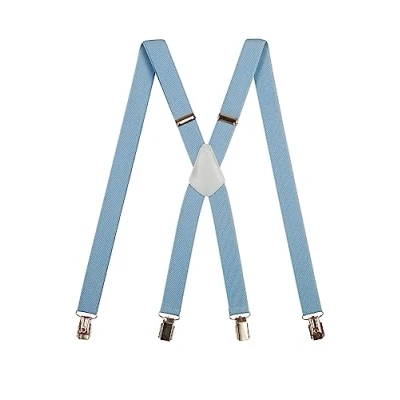 Afbeelding van Olata Unisex Dunne bretels X Vorm Met Bretel Clips van metaal 2,5 cm. Lichtblauw