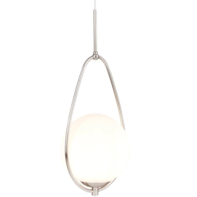 Afbeelding van Searchlight Hanglamp Avalon met wit glas 9171 1SS