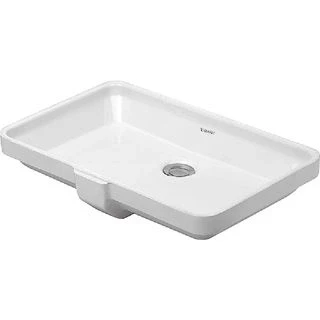 Afbeelding van Duravit 2nd floor onderbouwwastafel zonder kraanvlak m. bevestiging 55.5x38cm WG wit