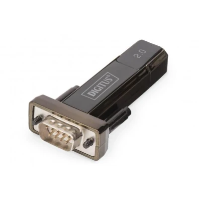 Afbeelding van Digitus USB 2.0, Serieel Adapter [1x A 2.0 stekker 1x D sub 9 polig] DA 70167 Vergulde steekcontacten, Met
