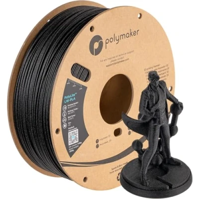 Afbeelding van Polymaker PolyLite LW PLA 1.75mm 800g Zwart