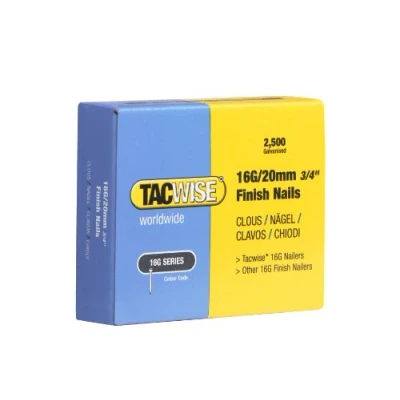Afbeelding van Tacwise 0665 Type 16G / 20 mm gegalvaniseerde afwerking, 2500 stuks, zilver