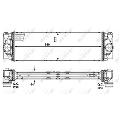 Afbeelding van Intercooler, inlaatluchtkoeler NRF 30505