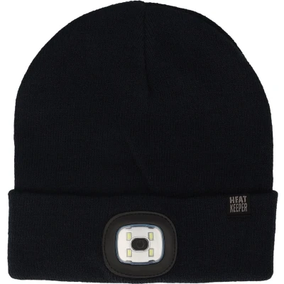 Afbeelding van Led Muts Heren Dames Beanie One Size Navy Unisex