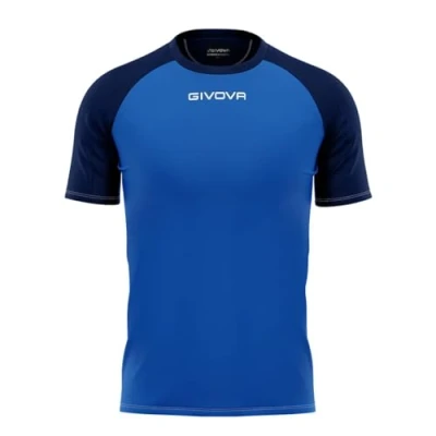 Afbeelding van GIVOVA T shirt interlock rood/blauw Gr. 2XS