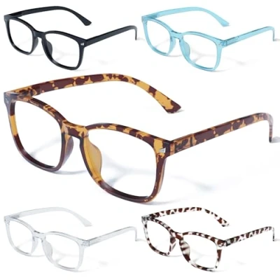Afbeelding van CCVOO 7 Pack Blue Light Blocking Reading Glasses, Anti Headache/Glare/Eye Strain Readers Computer Eyeglasses Women/Men (7 Mix,1.75)