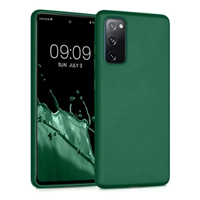 Afbeelding van kwmobile telefoonhoesje compatibel met Samsung Galaxy S20 FE hoesje Zachte case voor smartphone Back cover in metallic donkergroen