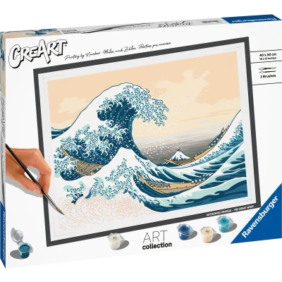 Afbeelding van Ravensburger CreArt Schilderen op Nummer Hoksusai: The Great Wave