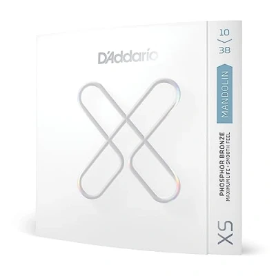 Afbeelding van D&#039;Addario mandoline snaren gecoate XS fosforbrons voor 8 snarige maximale levensduur, glad gevoel XSM1038 Light, 10 38
