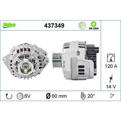 Afbeelding van Valeo Alternator/Dynamo 437349